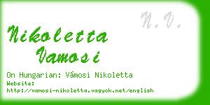nikoletta vamosi business card