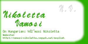 nikoletta vamosi business card